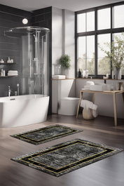 Mijölnir Juego de Alfombrillas de Baño CT-5102, 2 Piezas, Multicolor